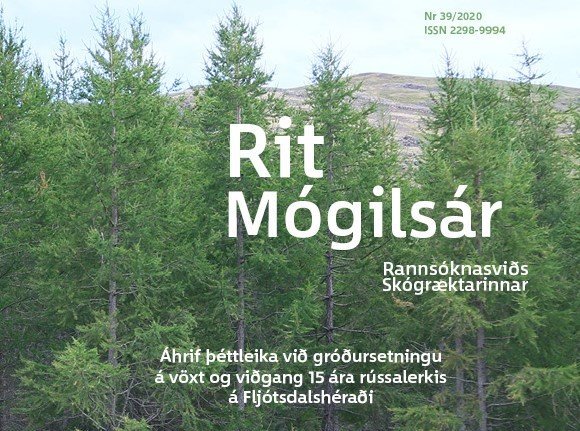 Áhrif þéttleika við gróðursetningu á vöxt lerkis - ný grein í Riti Mógilsár