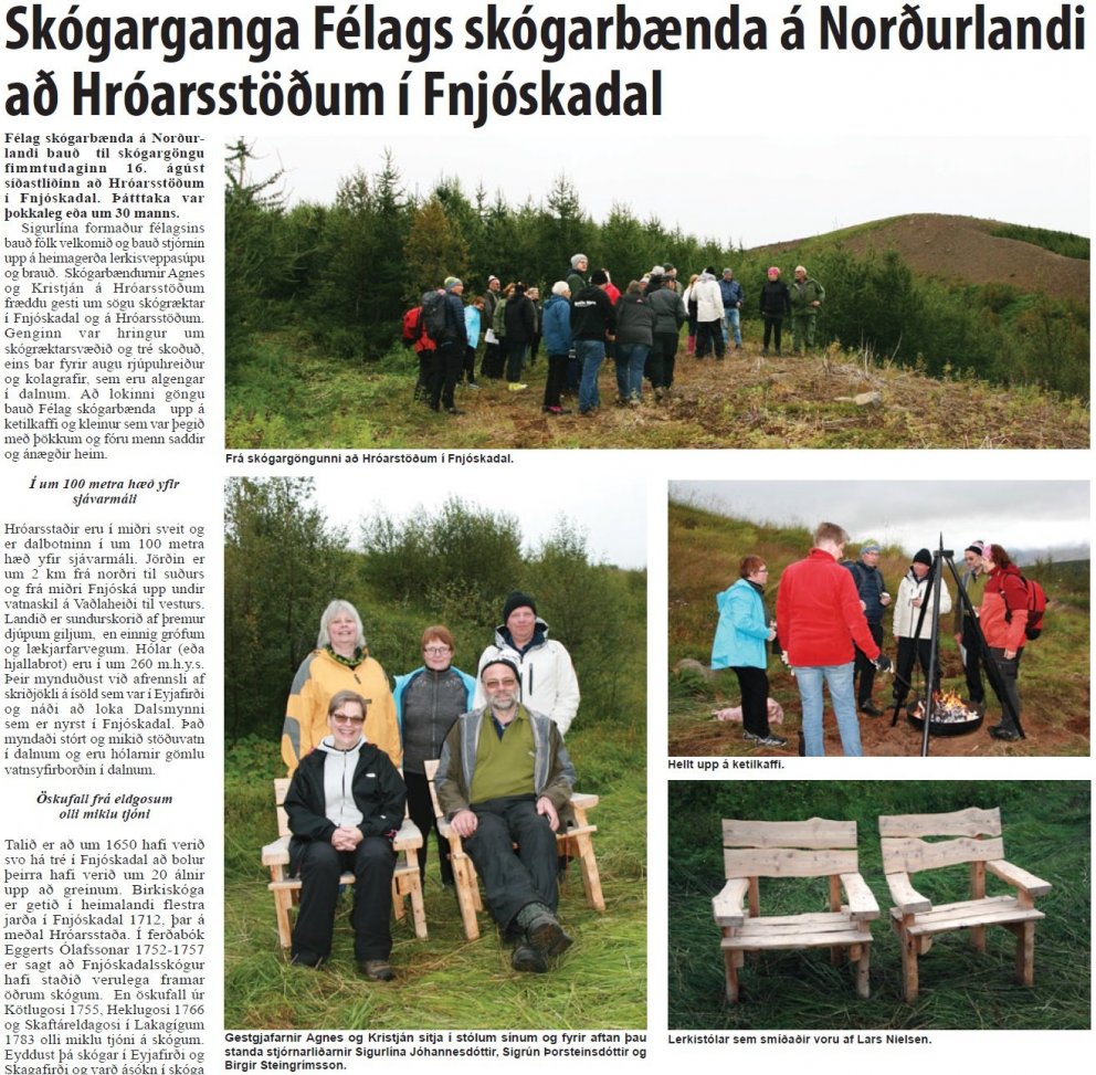Vel heppnuð skógarganga með skógarbændum að Hróarsstöðum