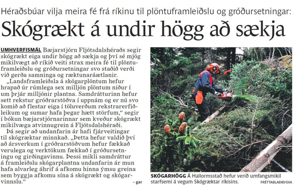 Skógrækt á undir högg að sækja