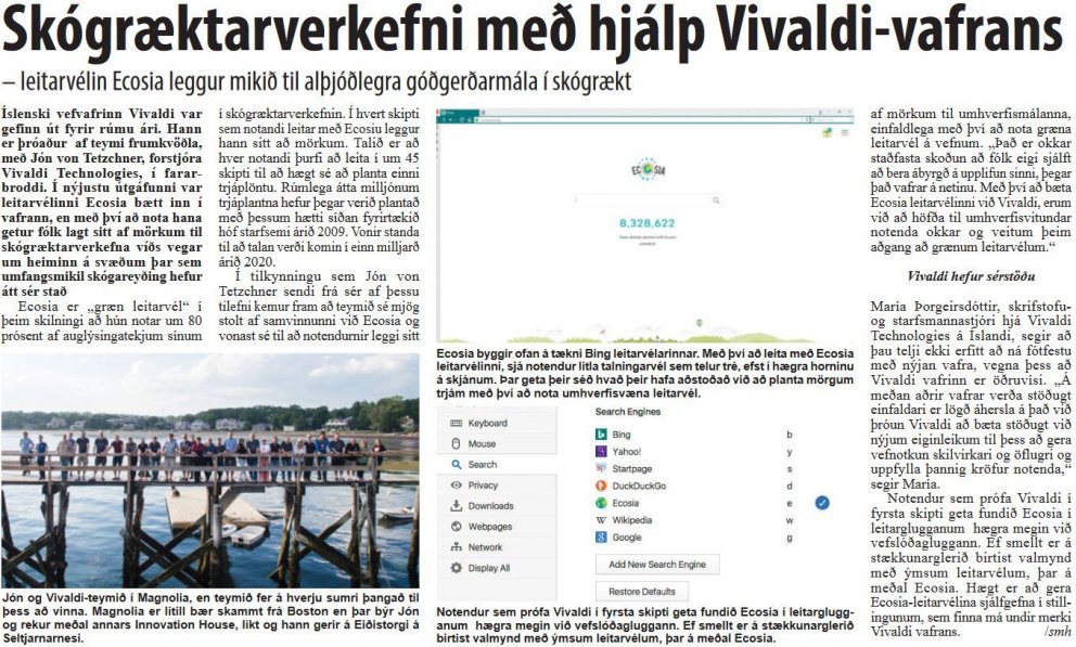 Að styrkja skógrækt með leit á vefnum