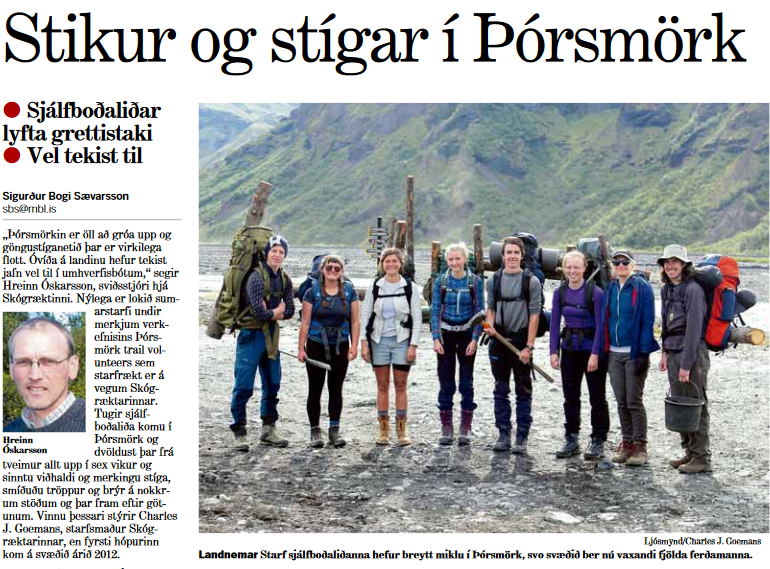 Stikur og stígar í Þórsmörk