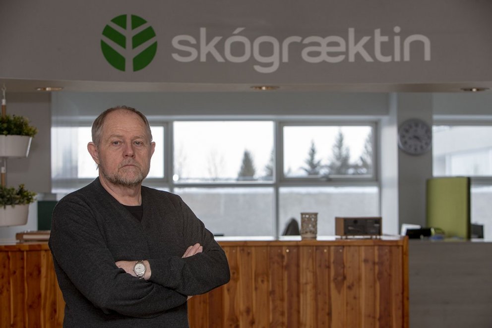 Þröstur Eysteinsson skógræktarstjóri á aðalskrifstofu Skógræktarinnar á Egilsstöðum. Ljósmynd: Austu…